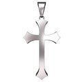 Sterling Silver Cross Pendant, 3/4" X 1.7mm Sterling Silver Cross Pendant, 3/4" X 1.7mm Sterling